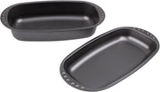 Piatto per grigliare con coperchio - rivestimento antiaderente - 1 pezzo - acciaio antracite - 37 x 20 x 7 cm