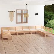 Set Salotto da Giardino 10 pz in Legno Massello di Pino 3083424