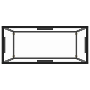 Tavolo Consolle Trasparente 80x35x75 cm in Vetro Temperato cod mxl 7496