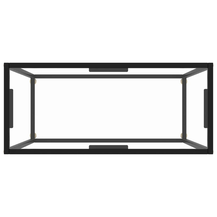 Tavolo Consolle Trasparente 80x35x75 cm in Vetro Temperato cod mxl 7496