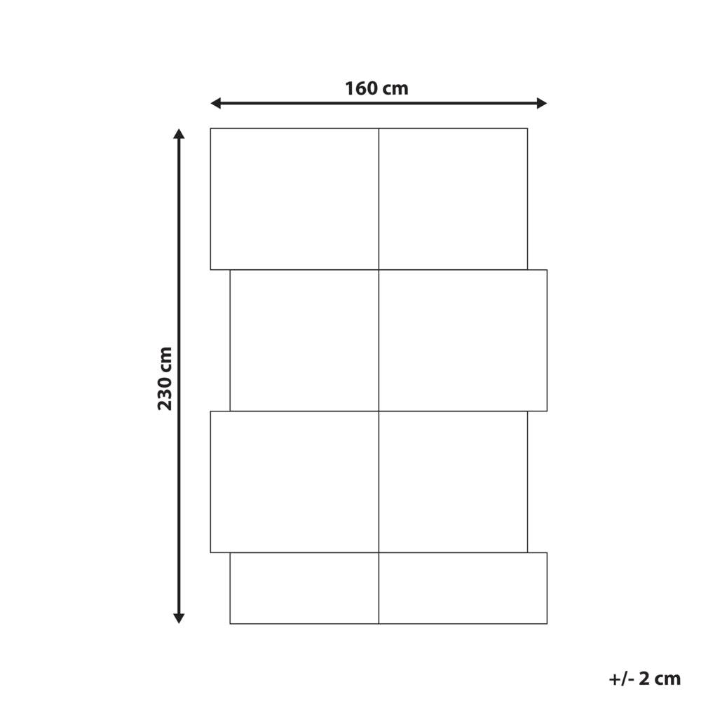 Tappeto beige in juta 160 x 230 cm Asimmetrico intrecciato Stile rustico Soggiorno Camera da letto