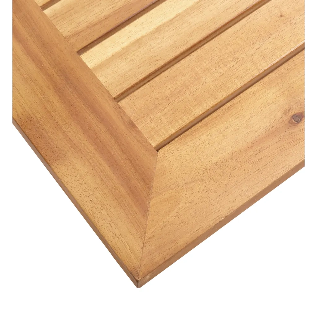 Tavolino da Giardino 45x45x38cm in Legno Acacia e Acciaio Inox 46492