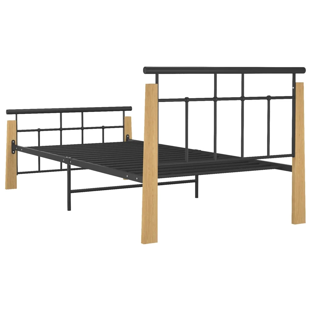 Giroletto in Metallo e Legno Massello di Rovere 100x200 cm 324898
