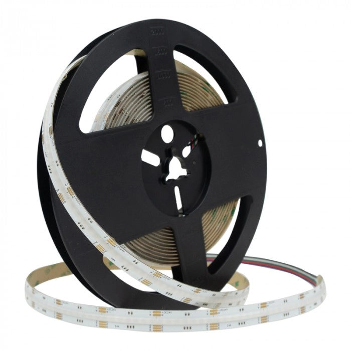 Striscia LED COB RGB+3000K 896/m 24V 20W/m IP20 5m dimmerabile