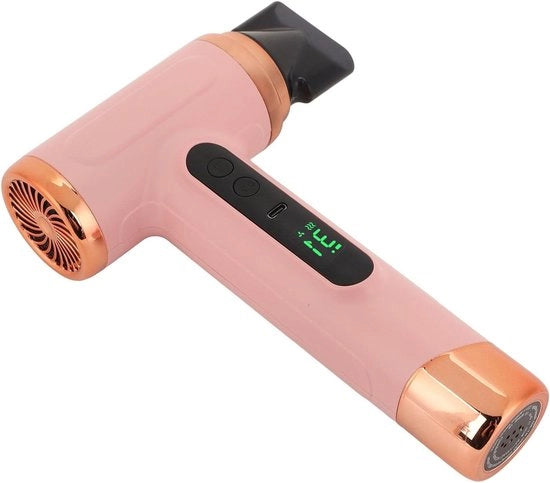 Föhn Portatile Cattura Caldo con Batteria Integrata 15000 mAh per Tutti i Tipi di Capelli (rosa) 200 W