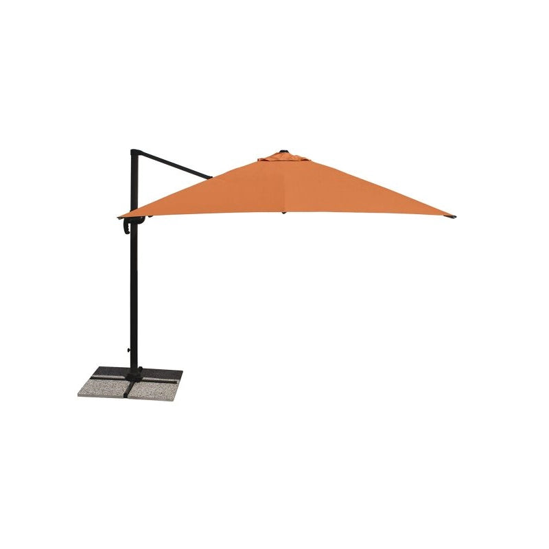 Ombrellone a palo laterale Antibes Q300x300 cm Made in Italy - Arancio