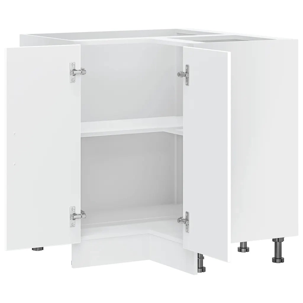 Base ad Angolo Cucina-Mobile Angolare da Cucina Porto Bianco in Legno Multistrato