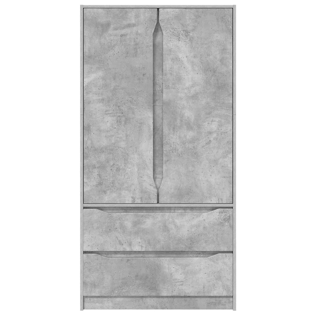 Guardaroba con cassetto Grigio Cemento 79,5 x 49 x 156 cm