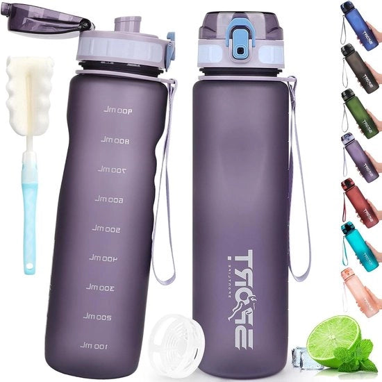 Bottiglia sportiva - Senza legante e BPA libero - 1 litro - Blu