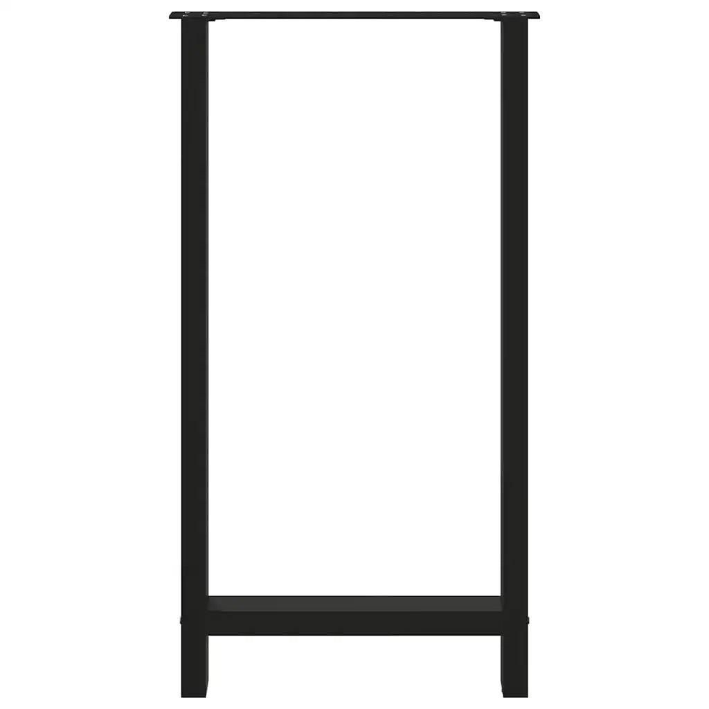 Gambe per tavolo da bar nere 2 pz 60x(110-111) cm in acciaio 4013356
