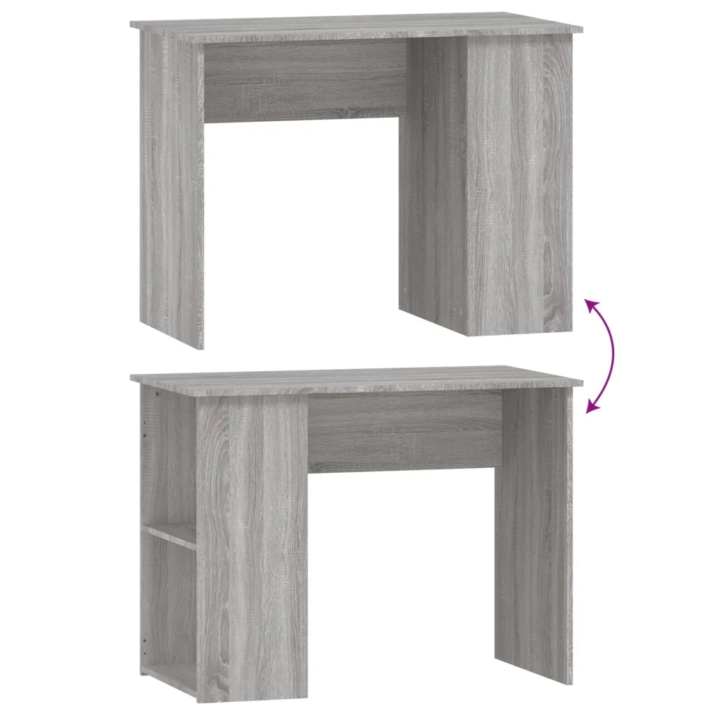Scrivania | Tavolo da Ufficio Grigio Sonoma 100x55x75 cm in Legno Multistrato