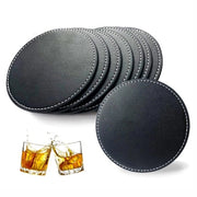 Impianti di Sostegno per Bicchieri in Legno di 8 pezzi 10cm Onderzetters Ronde Impianti di Sostegno per Bicchieri Antiscivolo in Gomma Nera per Caffè Birra Tè Moka Bevande