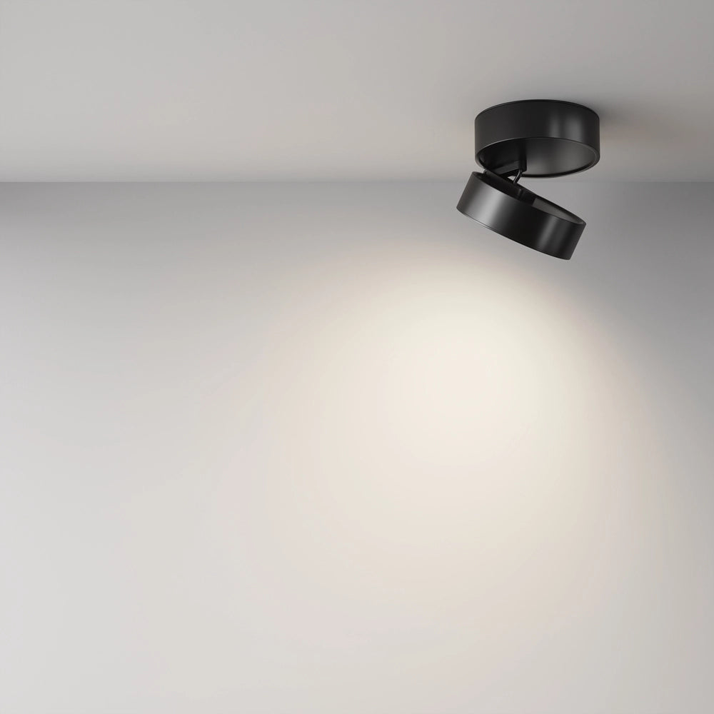 Maytoni Onda plafoniera LED nera 18W 4000K 12cm in alluminio