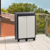 Mobile Pattumiera Raccolta Differenziata 3 Spazi 2 Ante 1 Ripiano Colore Grigio