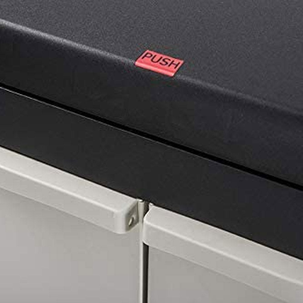 Mobile Pattumiera Raccolta Differenziata 3 Spazi 2 Ante 1 Ripiano Colore Grigio