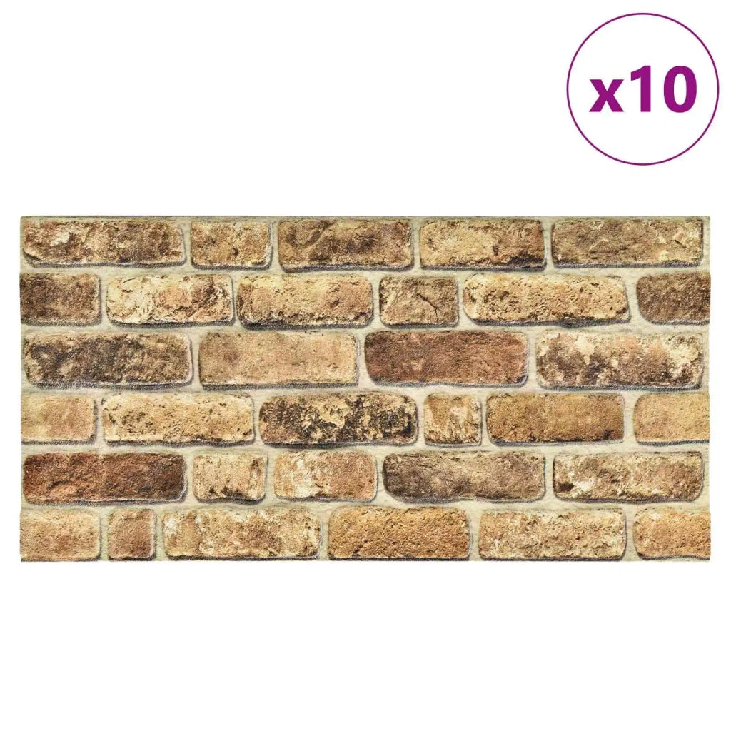 Pannelli da parete 10 pcs Sabbia Scura 100 x 50 cm Schiuma EPS 332926