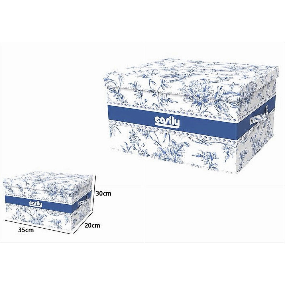Trade Shop - Box Portatutto Scatola Contenitore Salvaspazio Organizer 35x30x20cm Fantasia 87321 -