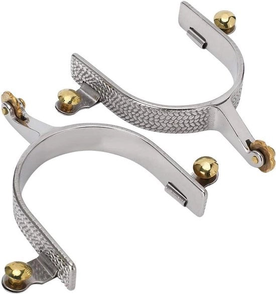 Accessori da Equitazione per Uomini con Freno in Acciaio - Cavo da Equitazione con Ingranaggi in Ottone per Equitazione Occidentale - Spille in Acciaio Inossidabile
