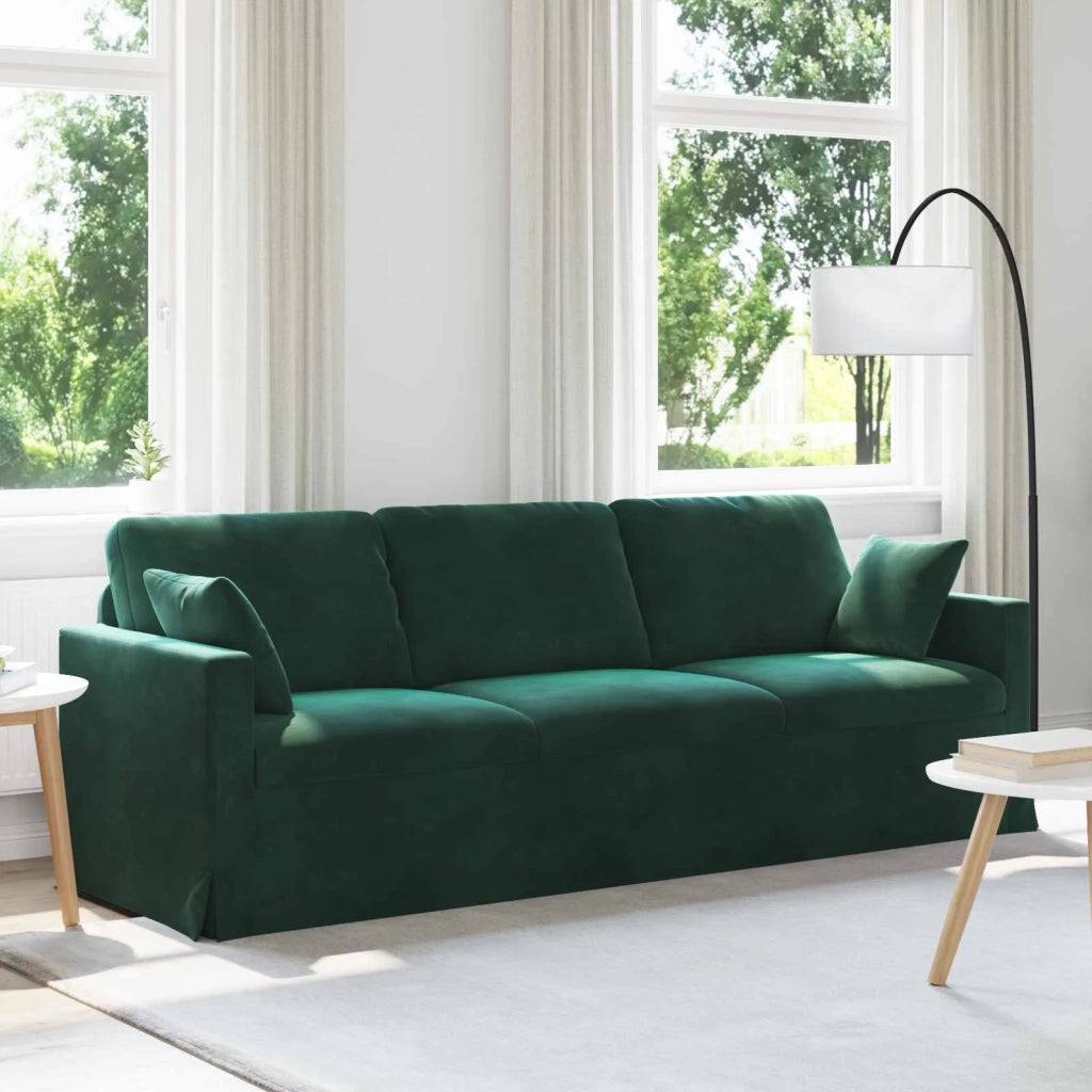 Divano Verde Scuro 228 x 78 x 80 cm Velluto 42024442