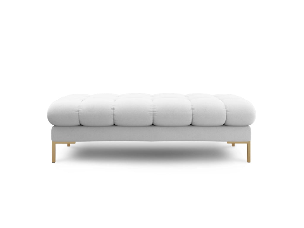 Cosmopolitan Design - Panca "Bali" 2 posti in tessuto strutturato grigio chiaro 