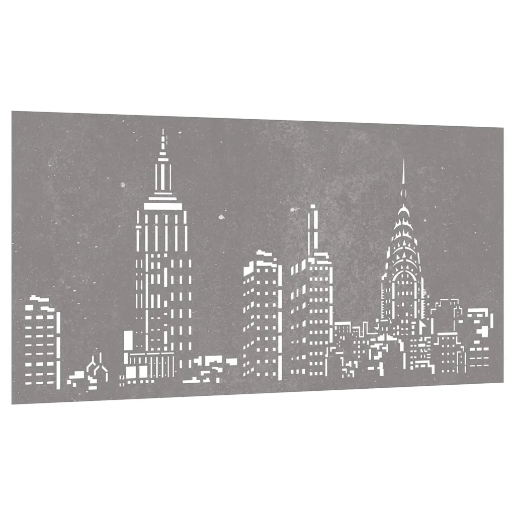 Decorazione Muro da Giardino 105x55cm Skyline in Acciaio Cortencod mxl 106677