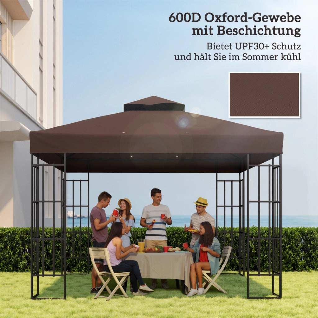Tenda da giardino ¨C zephmum ¨C 3x3 m, UPF30+, grigio