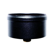 Tappo condensa  80 mm  con scarico in acciaio inox verniciato nero canna fumaria pellet