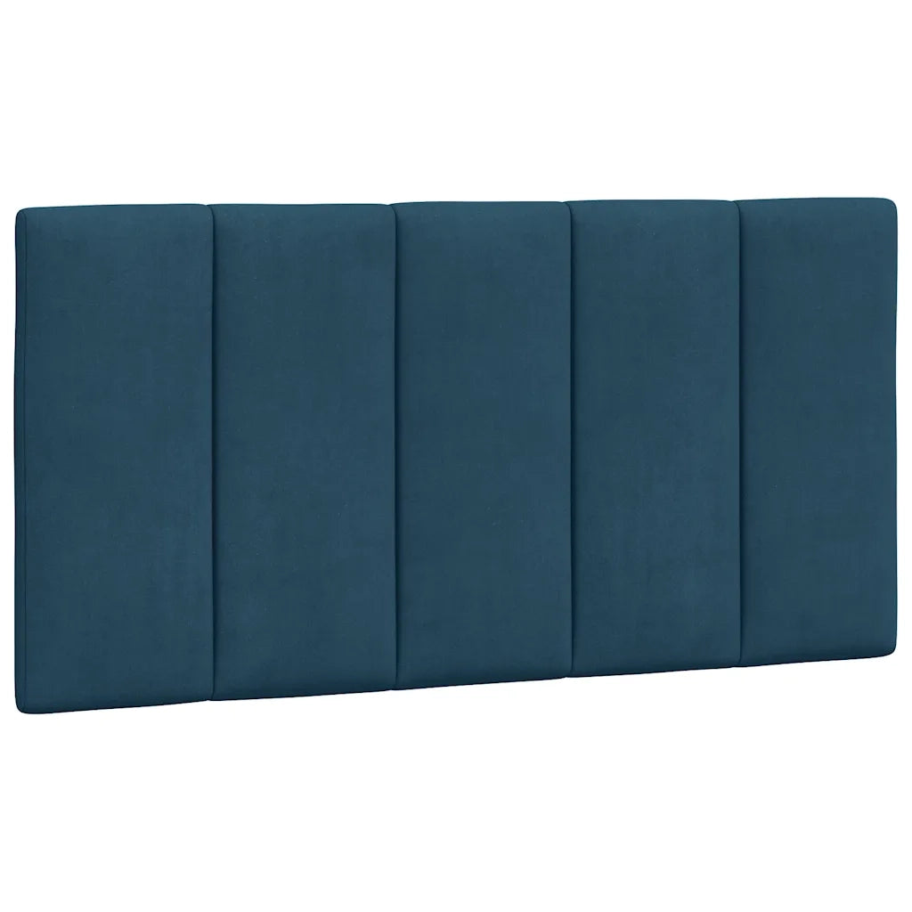 Letto singolo | Letto per adulti | Giroletto con LED senza Materasso Hanko Blu 100x200 cm in Velluto