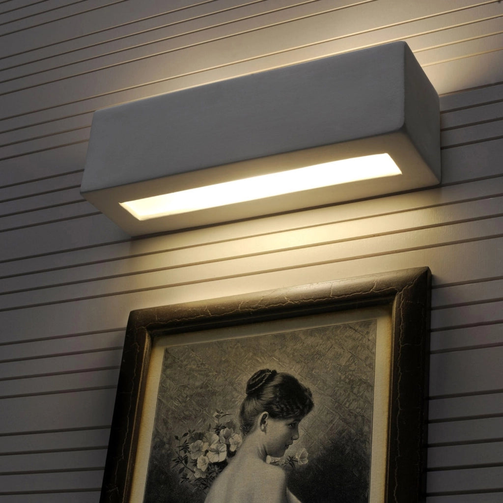 Applique ceramica bianca POLARO Pure Lume E27 dimmer