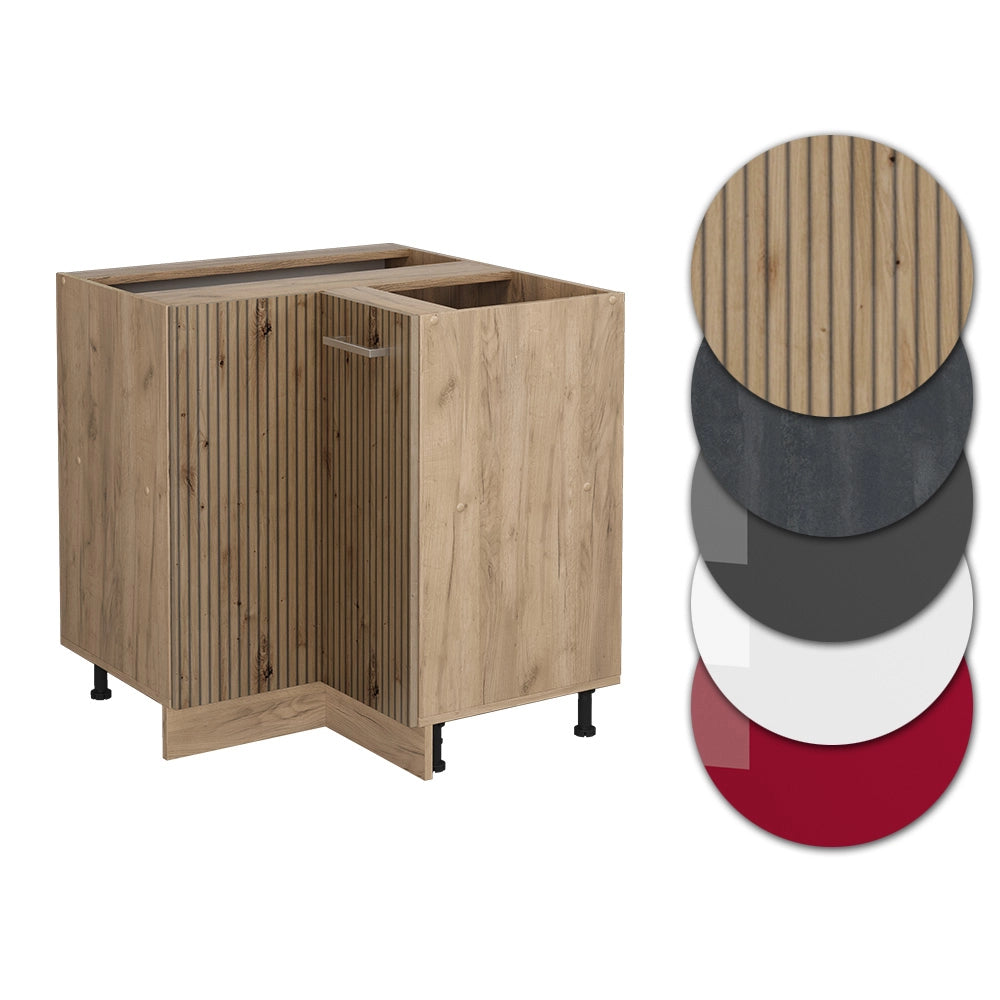 Mobile ad angolo cucina R-Line Rovere artigianale/Rovere dorato 75.6 cm, PL Antracite Vicco