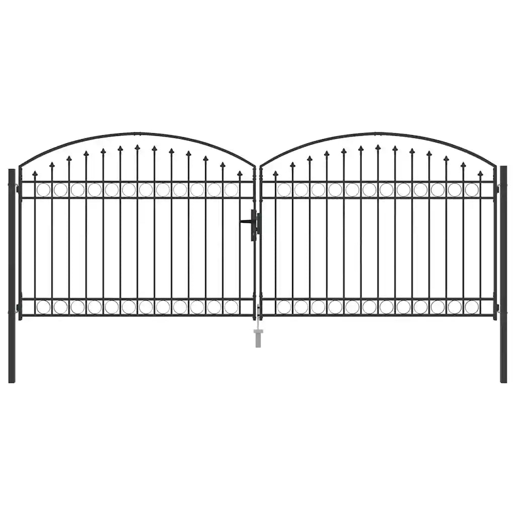Cancello per recinzione Grigio 301 x 224.5 cm Acciaio 42008943