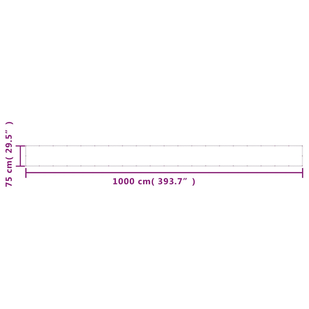 Paravento da Balcone Beige 75x1000 cm 100% Poliestere Oxford 4000174