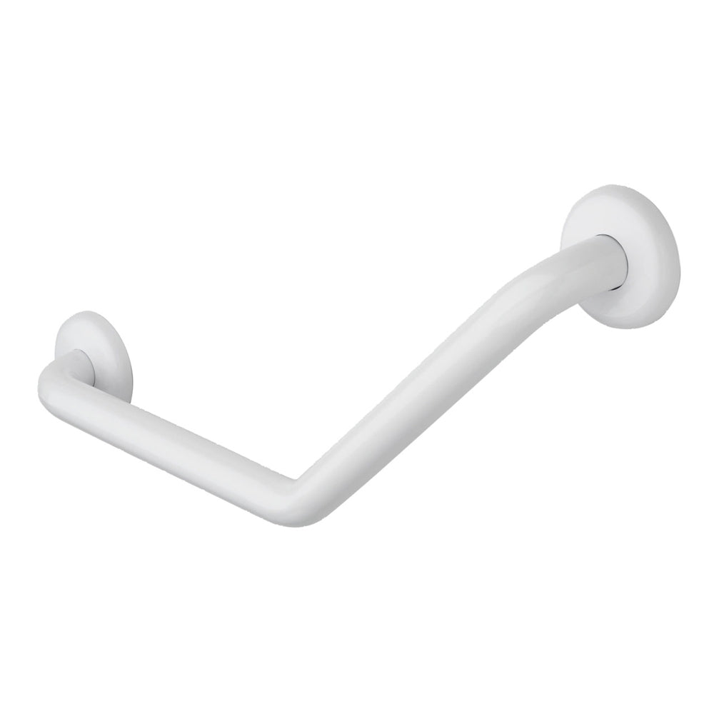 Maniglione Bagno di Sicurezza a 45° Angolare in Acciaio Bianco Safe Medium