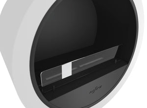 Camino a Bioetanolo Sospeso 218,6xØ70x35 cm Incyrcle Bianco con Vetro