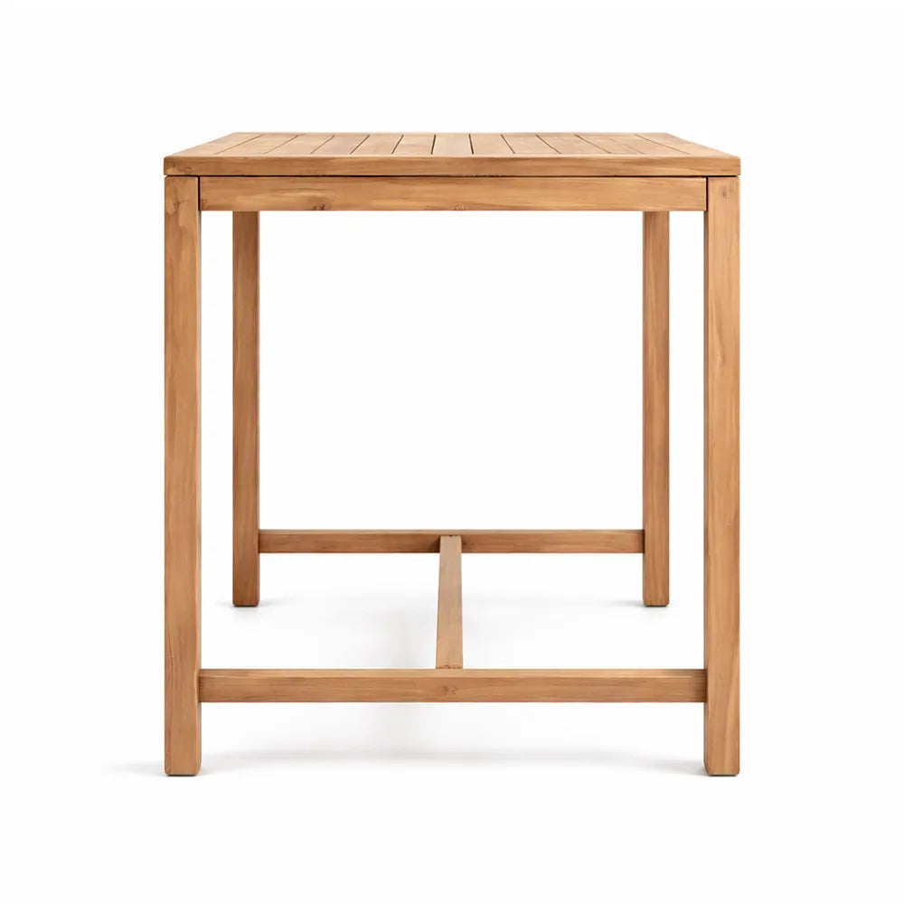 Tavolo Bar Large da Giardino 120x70 cm in Legno Teak Massello
