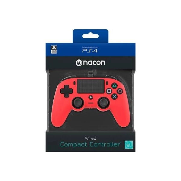 Nacon ps4ofcpadred periferica di gioco gamepad playstation 4 analogico/digitale rosso - 3499550360714