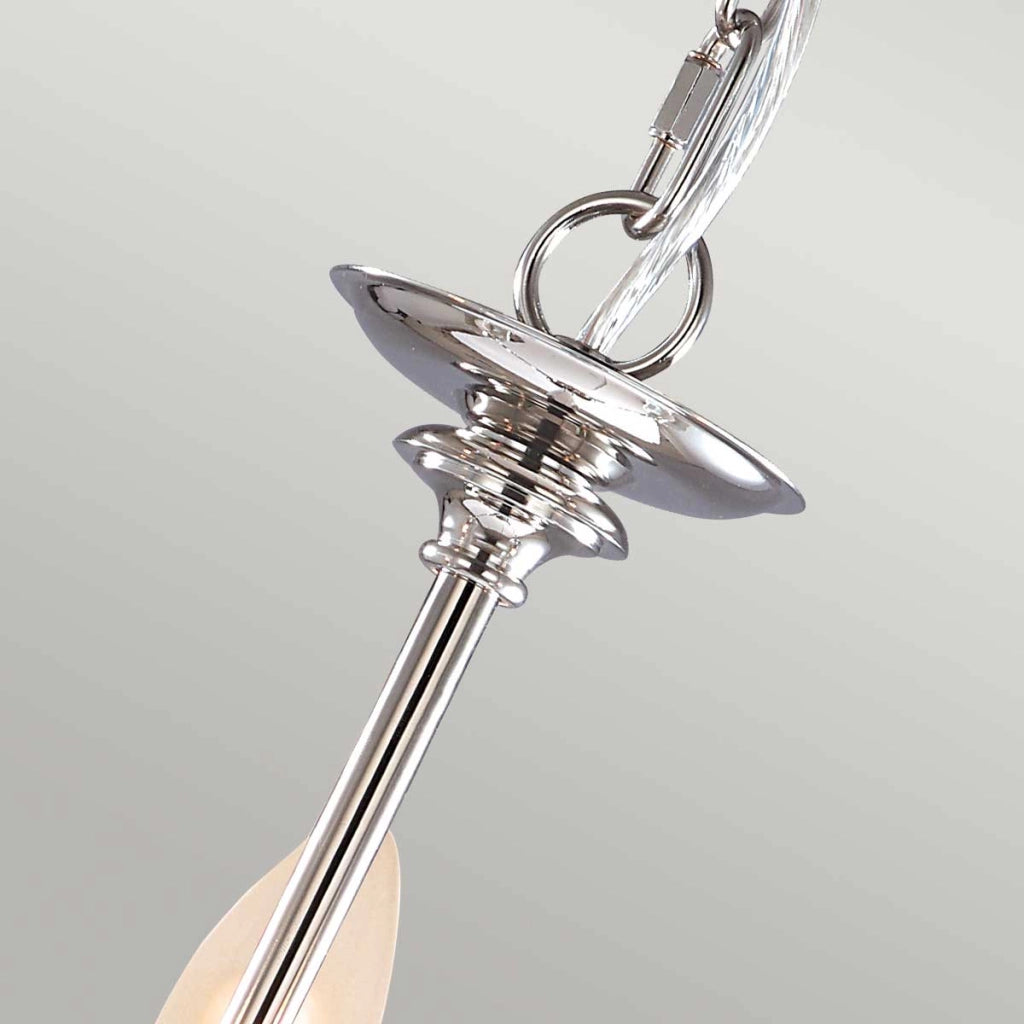 Lampadario Finsbury Park nichel lucido 3xE14 Elstead