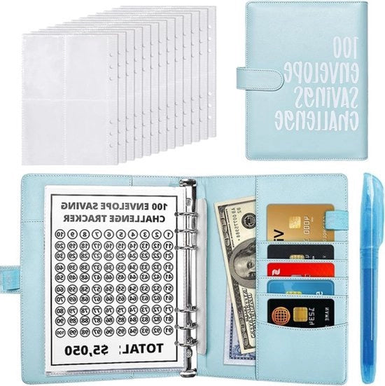 Libretto di risparmio per coppie e famiglie - libro di risparmio con buste per il risparmio condiviso - set di sfide per il controllo del budget e il risparmio di denaro.