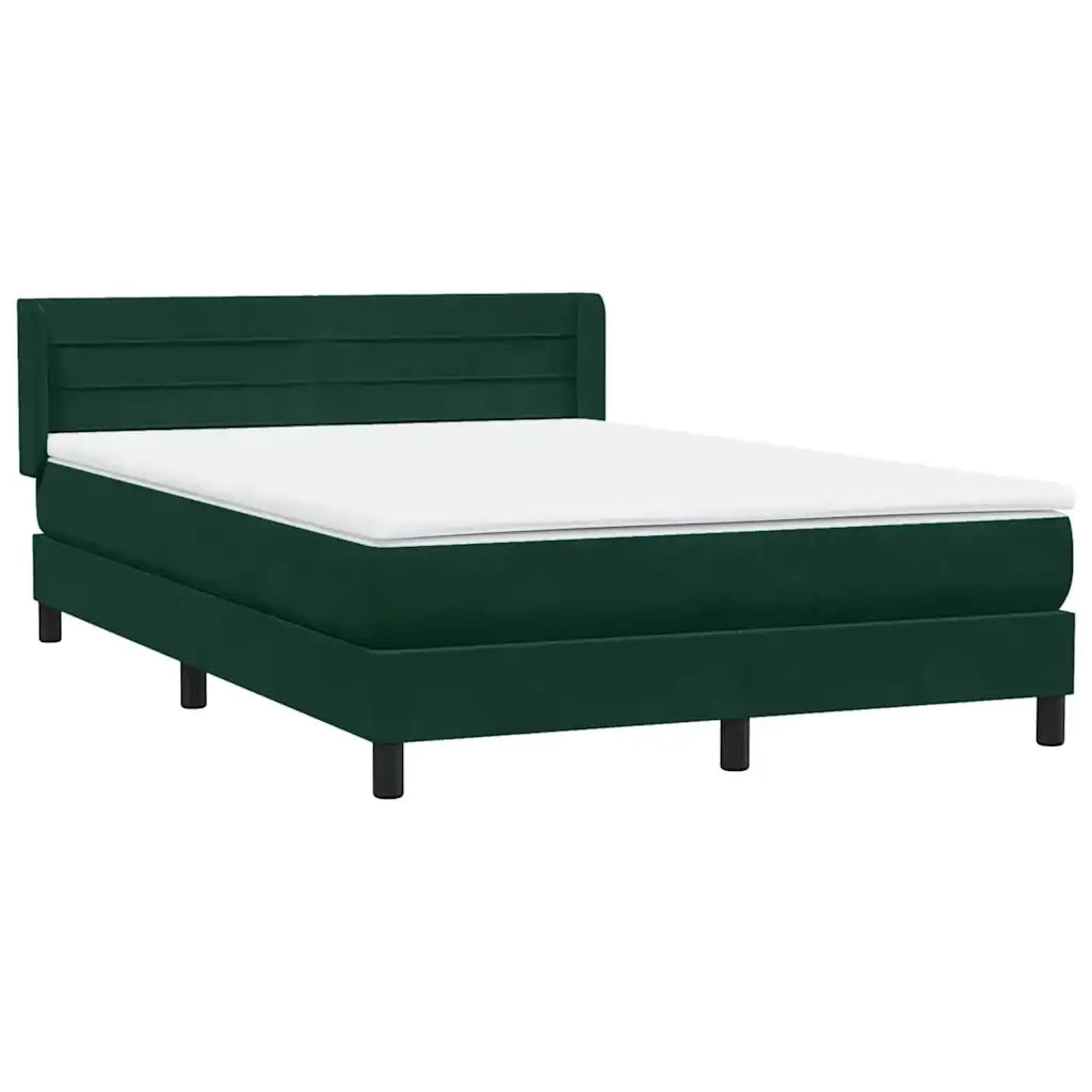 Giroletto a Molle con Materasso Verde Scuro 160x220 cm Velluto 3318246
