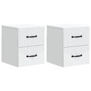 Mobiletto da notte a muro 2 pcs Bianco 34,5 x 33 x 40 cm 898976