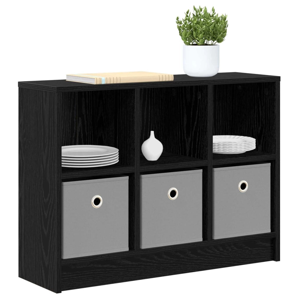 Credenza con cassetto Rovere Nero 73,5 x 22,5 x 53,5 cm
