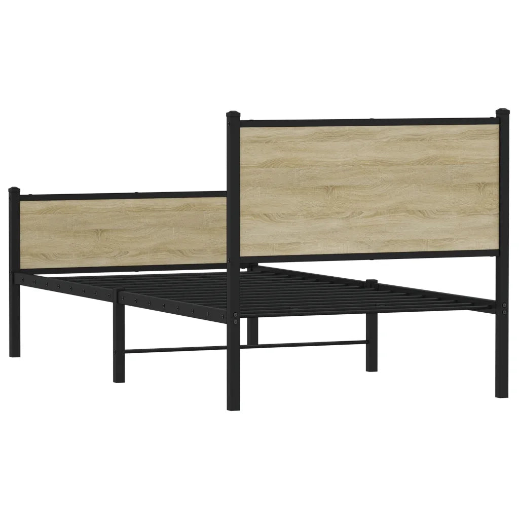 Giroletto senza Materaso in Metallo Rovere Sonoma 107x203 cm