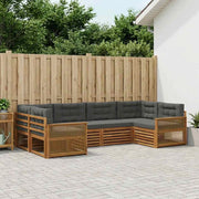 Set di divani da esterno 6 pz Naturale e Antracite 3383780