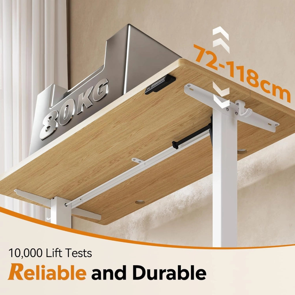 Scrivania regolabile in altezza ¨C Zephmum ¨C Eiche 160x70x72-118 cm