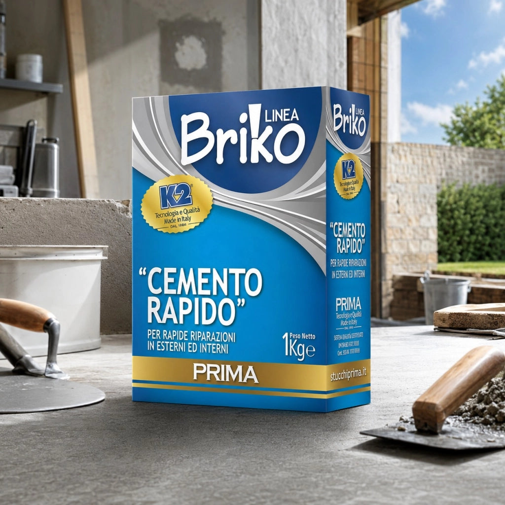 Prima k2 cemento rapido grigio premiscelato linea briko 1 kg