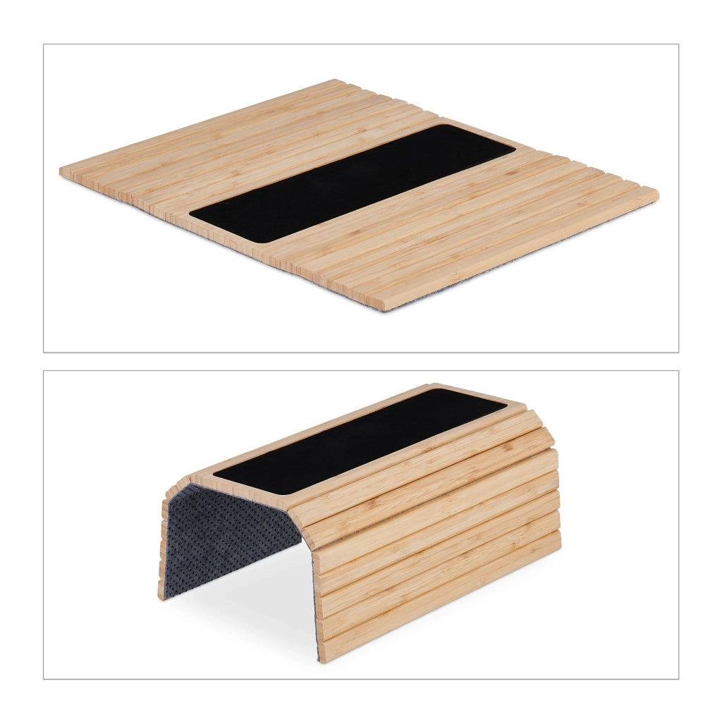 Pratico supporto per divano in bambù per bevande e snack 40 x 25 x 5 cm in bambù naturale 13_0014418