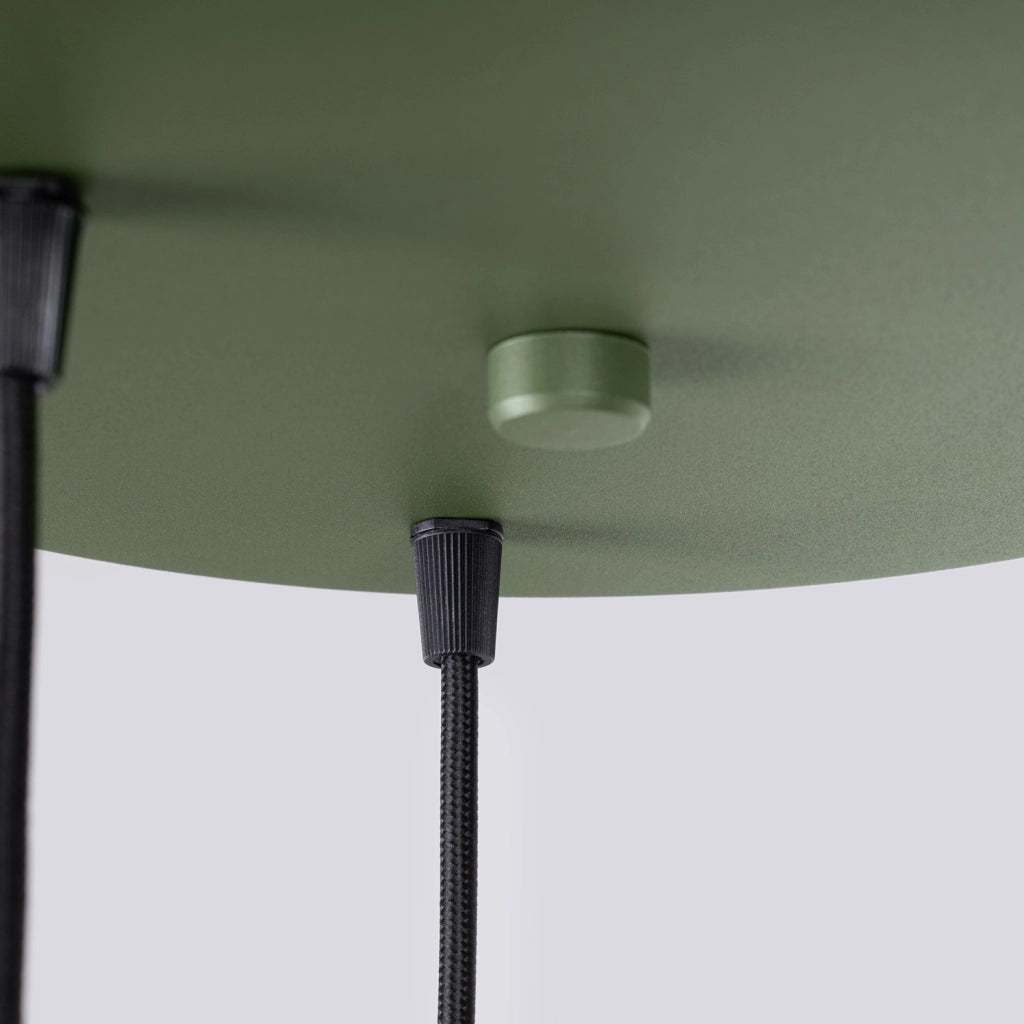 Lampada a sospensione moderna tripla verde/beige E14 MOLDEA