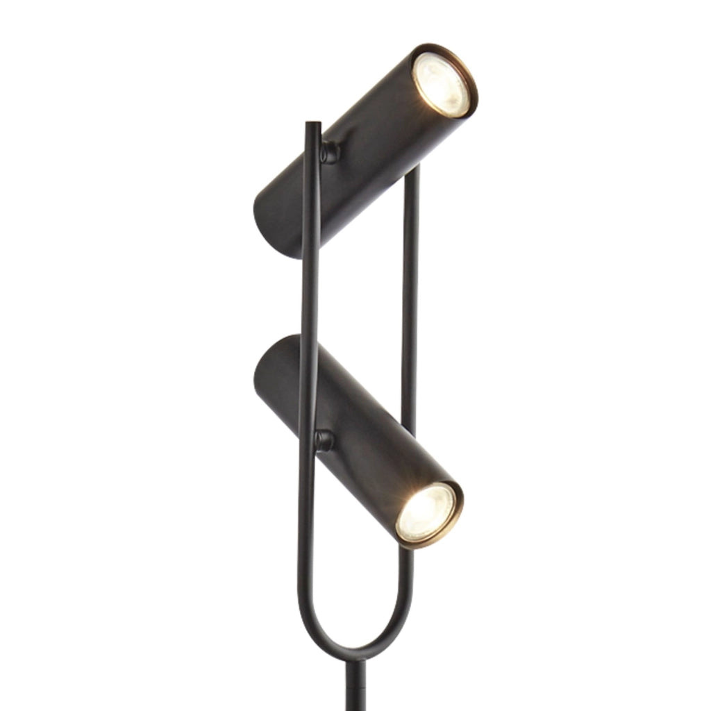 Piantana Moderna Telescopio Acciaio Nero 1 Luce Gu10