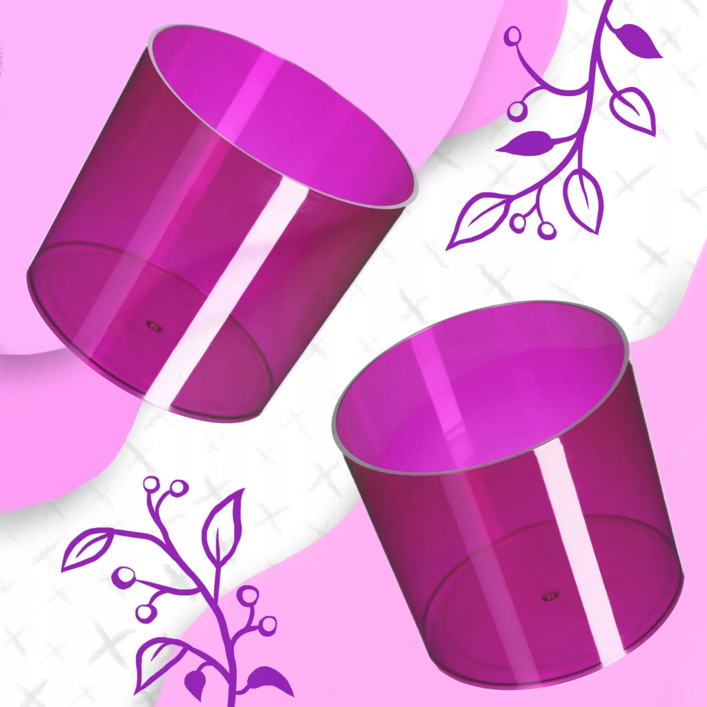 Vaso da fiori rotondo KADAX in plastica, 12,5 cm, viola