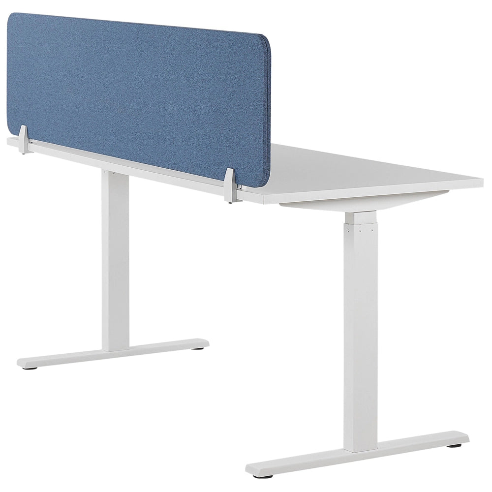 Pannello Divisorio Blu Fonoassorbente 120 x 40 cm in Plastica PET per Scrivania